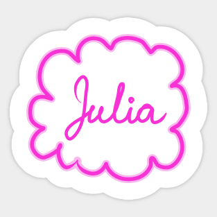 Julia. Female name. Sticker